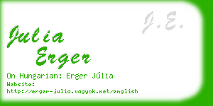 julia erger business card